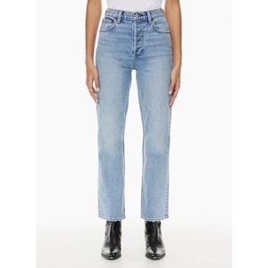 Aritzia Denim Forum Arlo High Rise Straight in Blondie Bleu